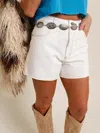 Abrand Jeans Venice Shorts In Coconut In White