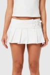 Abrand Jeans X Rip Curl 99 Pleated Denim Skirt In White Wash, Women's At Urban Outfitters In White