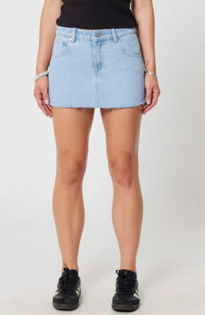 Abrand Kendall 99 Cutoff Denim Skirt In Blue