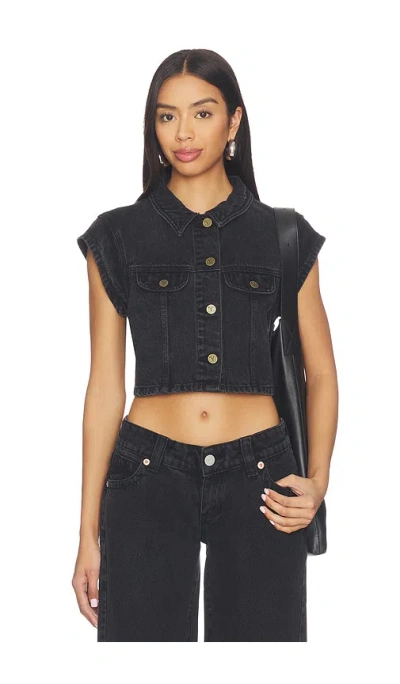 Abrand My Rose Shacket In Black