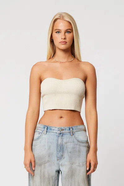 Abrand Nicky Bustier Knit In Neutral