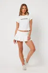 Abrand Rip Curl 99 Low Pleated Skirt White Wash
