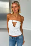 Abrand Tara Cowl Top In White
