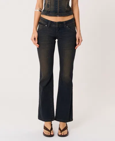 Abrand Women's 00 Bowie Kick-flare Jeans In Black