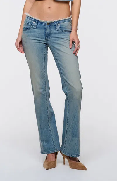 Abrand Women's 00 Super Low Kick Mikey Jeans In Light Indigo In Purple