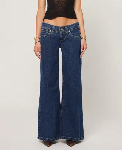 Abrand Women's 00 Tara Low-rise Wide-leg Jeans In Blue