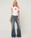 Abrand Women's 99 Amalie Flare Baggy Jeans In Gray