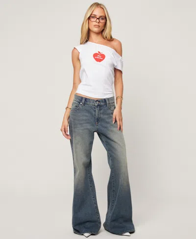 Abrand Women's 99 Amalie Flare Baggy Jeans In Gray