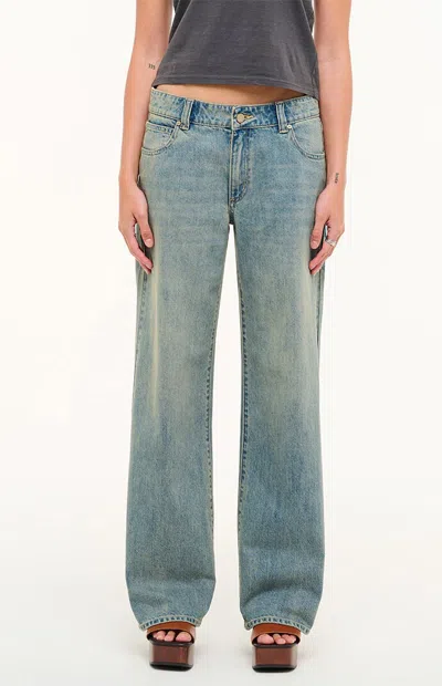 Abrand Women's Rhiannon 99 Baggy Jeans In Medium Indigo In Blue