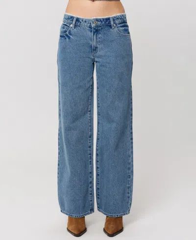 Abrand Women's Selena Lace Wide-leg Baggy Jeans In Blue
