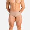 Abreu Clothing Men's Slim Café Com Leite Swim Brief In Brown In Brown