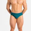 Abreu Clothing Men's Classic Forrest Swim Brief In Green In Blue