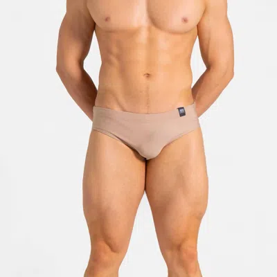 Abreu Clothing Men's Slim Café Com Leite Swim Brief In Brown In Multi