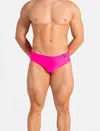 Abreu Clothing Men's Classic Swim Brief In Fuchsia Flash In Multi