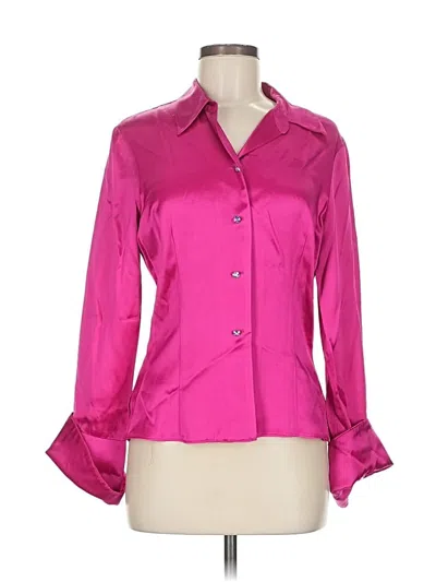 Pre-owned Abs Allen Schwartz 3/4 Sleeve Blouse In Pink