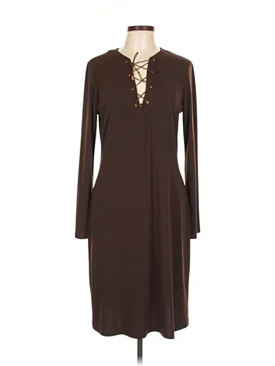 Pre-owned Abs Allen Schwartz Casual Dress In Brown