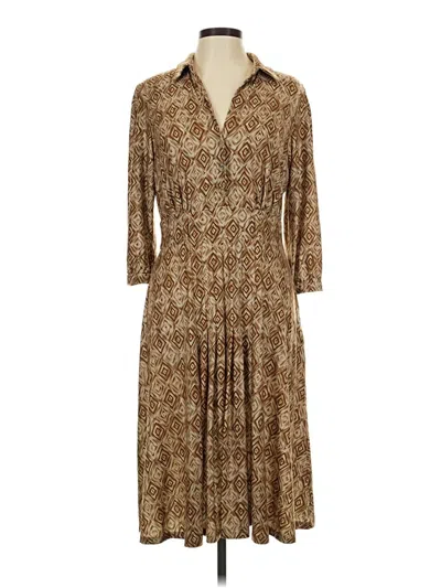 Pre-owned Abs Allen Schwartz Casual Dress In Brown