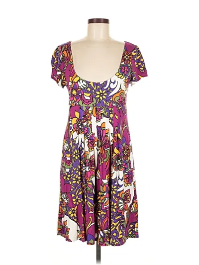 Pre-owned Abs Allen Schwartz Casual Dress In Purple