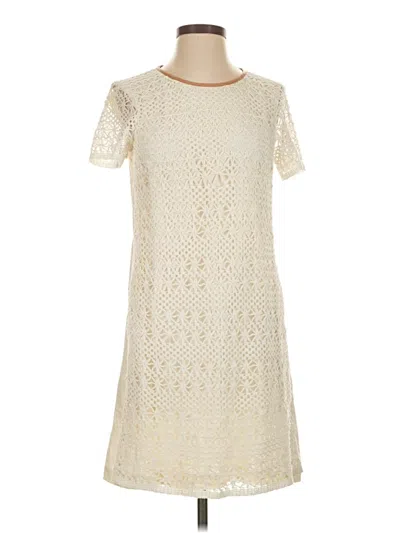 Pre-owned Abs Allen Schwartz Casual Dress In White