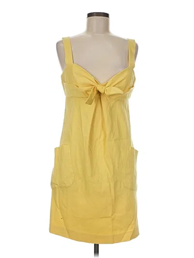 Pre-owned Abs Allen Schwartz Casual Dress In Yellow
