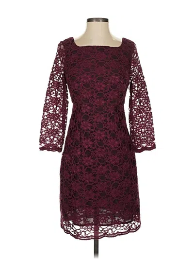 Pre-owned Abs Allen Schwartz Cocktail Dress In Burgundy