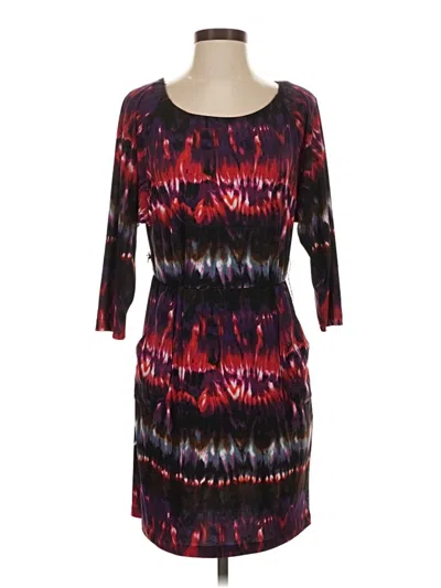 Pre-owned Abs Allen Schwartz Cocktail Dress In Burgundy