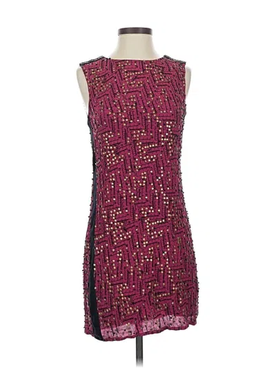 Pre-owned Abs Allen Schwartz Cocktail Dress In Burgundy