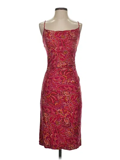 Pre-owned Abs Allen Schwartz Cocktail Dress In Burgundy