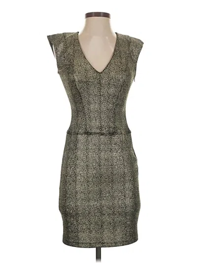 Pre-owned Abs Allen Schwartz Cocktail Dress In Gray