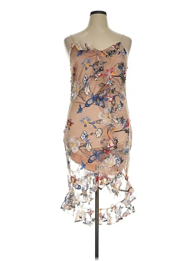 Pre-owned Abs Allen Schwartz Cocktail Dress In Tan