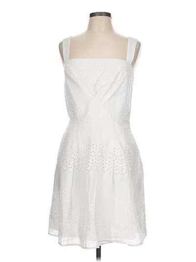 Pre-owned Abs Allen Schwartz Cocktail Dress In White
