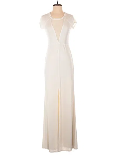 Pre-owned Abs Allen Schwartz Cocktail Dress In White