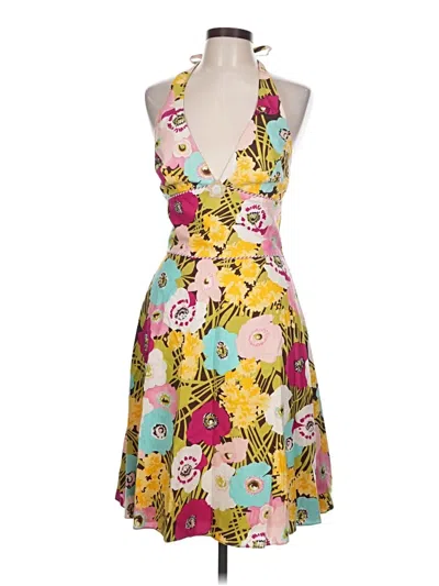 Pre-owned Abs Allen Schwartz Cocktail Dress In Yellow