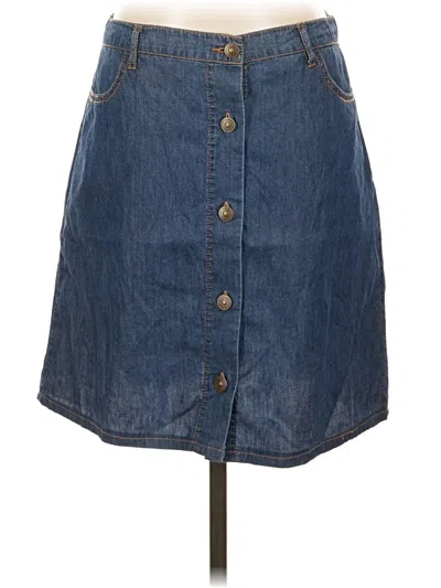 Pre-owned Abs Allen Schwartz Denim Skirt In Blue