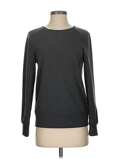 Pre-owned Abs Allen Schwartz Long Sleeve Top Gray Crew Neck Tops