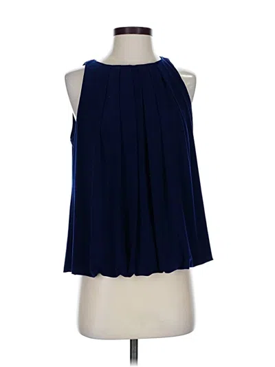 Pre-owned Abs Allen Schwartz Sleeveless Blouse In Blue