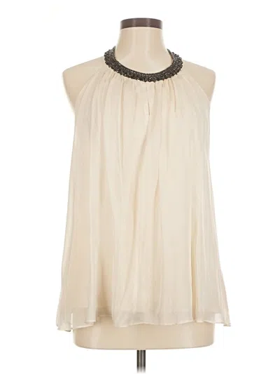 Pre-owned Abs Allen Schwartz Sleeveless Blouse In Ivory
