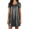 Abs By Allen Schwartz Metallic Dress In Silver In Silver