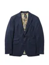 Abseits Graphic-lining Single-breasted Blazer In Blue