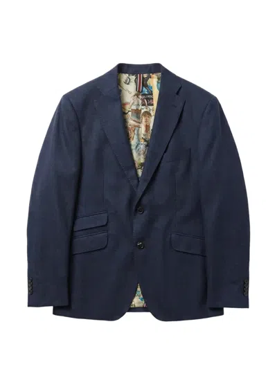 Abseits Graphic-lining Single-breasted Blazer In Blue