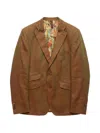 Abseits Graphic-lining Tailored Blazer In Brown