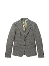 Abseits Houndstooth-pattern Blazer In Black