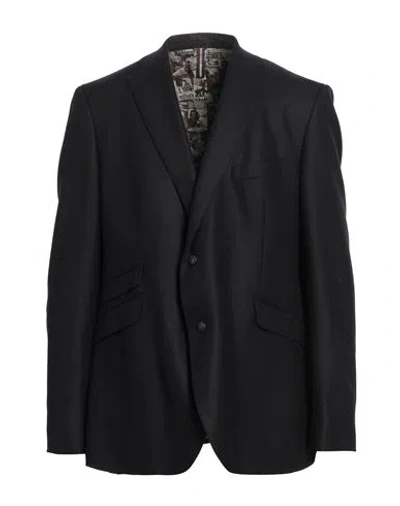 Abseits Man Blazer Black Size 50 Wool, Cashmere