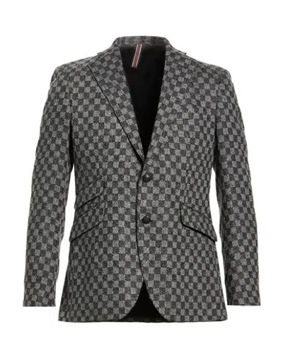 Abseits Man Blazer Grey Size 38 Virgin Wool, Viscose, Polyamide In Multi