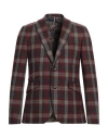 Abseits Man Blazer Rust Size 46 Virgin Wool In Red