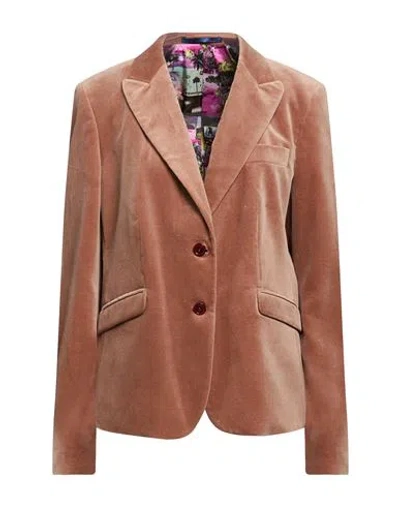 Abseits Woman Blazer Antique Rose Size 10 Cotton In Pink
