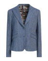 Abseits Woman Blazer Blue Size 00 Virgin Wool, Silk, Polyamide, Elastane In Blue