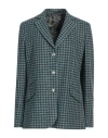 Abseits Woman Blazer Deep Teal Size 8 Viscose, Virgin Wool, Polyamide In Green