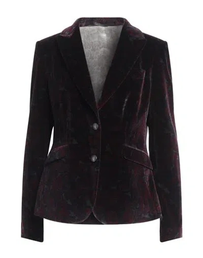 Abseits Woman Blazer Deep Purple Size 6 Cotton