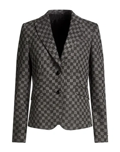 Abseits Woman Blazer Grey Size 0 Virgin Wool, Viscose, Polyamide In Gray